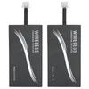 Two black wireless charging receiver adapters with white text and graphics, presented on a white background. Produktbild-Vorschau