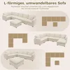 Merax XXL Modulares U-Form Sofa, L-Form Ecksofa Mit Hocker, Produktbild-Vorschau 9