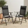 Gartenstühle 2er Set Hochlehner Klappbar 3-Fach Verstellbar Produktbild-Vorschau 3
