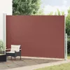 vidaXL Boční výsuvná markýza 220x500 cm hnědá Náhled obrázku produktu 2