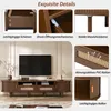 okwish Ovaler TV-Schrank TV-Ständer mit Schubladen und Produktbild-Vorschau 5