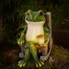 Gartenleuchte, Solarleuchte, Frosch Figuren Draußen Deko, Produktbild-Vorschau 1