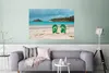 MuchoWow® Poster Strand - Pantoffeln - Grün 120x80 cm - Produktbild-Vorschau 5