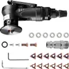 A pneumatic mini chamfering machine and its accessories are laid out on a white background. Produktbild-Vorschau