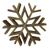 Weihnachtsfigur Deko-Schneeflocke aus Mangoholz Naturfarben Produktbild-Vorschau 1