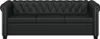 vidaXL Chesterfield-Sofa 3-Sitzer Kunstleder Schwarz Produktbild-Vorschau 2