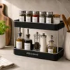 WELLHAUS Küchen Organizer 2 Etagen Schwarz Regal Ablage Produktbild-Vorschau 4