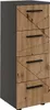 A tall, narrow chest of drawers with four drawers, presented against a white background. Voir les images du produit
