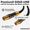 PremiumX 10m Gold-Line TV Antennenkabel Schwarz Produktbild-Vorschau 2