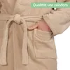 Celodoro Bademantel für Damen und Herren - Beige XXL Produktbild-Vorschau 6