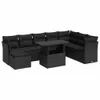 Eleganten-Stil 9-tlg. Garten-Lounge-Set mit Kissen Produktbild-Vorschau 2