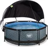 An above-ground swimming pool with a canopy, set against a white background. Náhled obrázku produktu