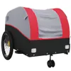 vidaXL Rimorchio per biciclette nero e rosso 45 kg di ferro Anteprima dell’immagine prodotto 4