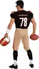 A man wearing an American football costume, holding a helmet and a football. Anteprima dell’immagine prodotto