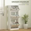 HOMCOM Schuhschrank mit 3 Klappen, Schuhregal mit Produktbild-Vorschau 4