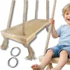 Huśtawka drewniana do ogrodu domu boho loft 49 cm bujak Podgląd zdjęcia produktu 5