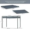Outsunny Toile de toit de rechange pour pergola toile de Voir les images du produit 5
