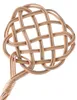 A close-up view of a woven rattan carpet beater. Produktbild-Vorschau