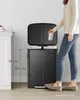 A person is shown using a SONGMICS kitchen trash can with two compartments. Produktbild-Vorschau