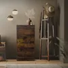 A hallway scene with a shoe cabinet, coat rack, and decorative items. Náhľad obrázku produktu