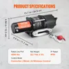 VEVOR Elektrische Seilwinde 12V 4500lbs/2041kg Offroad Produktbild-Vorschau 7