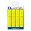 Staedtler 364-1P WP4, 4 kusov, Žltá, Hrot dláta, Žltá Náhľad obrázku produktu 2