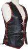 Damen Lederweste Slim Taillierter Schnitt Biker Weste Kutte Produktbild-Vorschau 2