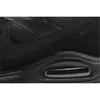 A close-up view of a black Nike Air Max sneaker, focusing on the side profile and the visible air bubble in the sole. Produktbild-Vorschau