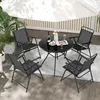 Sada 4 skládacích židlí pro venkovní použití, látka Teslin Náhled obrázku produktu 1