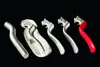 A series of garden shears in different stages of production or design, displayed against a black background. Produktbild-Vorschau