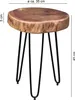 Stolik boczny z litego drewna akacjowego 35 x 35 cm Podgląd zdjęcia produktu 6