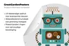 MuchoWow® Gartenposter Outdoor-Poster Rund Roboter - Produktbild-Vorschau 4