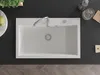 Mexen Elix Granitspüle 1-Becken 800 x 500 mm, weiß, Siphon Produktbild-Vorschau 4