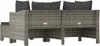 vidaXL 3-tlg. Garten-Lounge-Set mit Kissen Grau Poly Rattan Produktbild-Vorschau 6