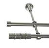 Gardinenstange Set Edelstahl Look Metall Ø 16mm zur Produktbild-Vorschau 1