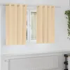 vidaXL Zatemňujúce závesy s krúžkami 2 ks krémové 140 x 140 Náhľad obrázku produktu 2