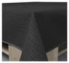 Garten Tischdecke Outdoor PVC rechteckig 130x160 cm Schwarz Produktbild-Vorschau 3