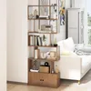 COSTWAY Boekenkast met deuren en 5 planken, roomdivider, Productafbeelding-voorbeeld 2