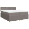 Boxspringbett mit Matratze Taupe 200x200 cm Stoff Produktbild-Vorschau 1