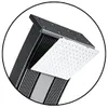 A close-up view of a shower head with a silver finish and a white perforated plate. Náhled obrázku produktu