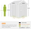 Grauer Kunststoff-Gartenschuppen mit Fenster und Produktbild-Vorschau 3