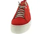 A close-up, front-facing view of a red platform sneaker against a white background. Náhľad obrázku produktu
