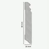Sockelleiste MDF 19 x 58 x 2500 mm Weiß zum Kleben, Produktbild-Vorschau 2