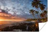 MuchoWow® Poster Sonnenuntergang - Palme - Strand 30x20 cm Produktbild-Vorschau 1