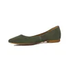 Olivfarbene Damen Ballerinas aus Samtleder mit sehr weicher Produktbild-Vorschau 4