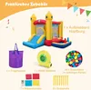 COSTWAY Skákací hrad s fúkačom, šmykľavkou, skákacím Náhľad obrázku produktu 8