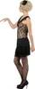 A woman wearing a flapper costume, shown from the side. Produktbild-Vorschau