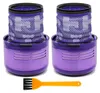 Two vacuum cleaner filters and a cleaning brush are displayed on a white background. Produktbild-Vorschau