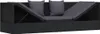 A black outdoor sofa with adjustable chaise lounge sections and gray cushions. Produktbild-Vorschau