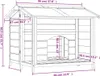 vidaXL Hundehütte Braun 96x87x80,5 cm Massivholz Kiefer Produktbild-Vorschau 7